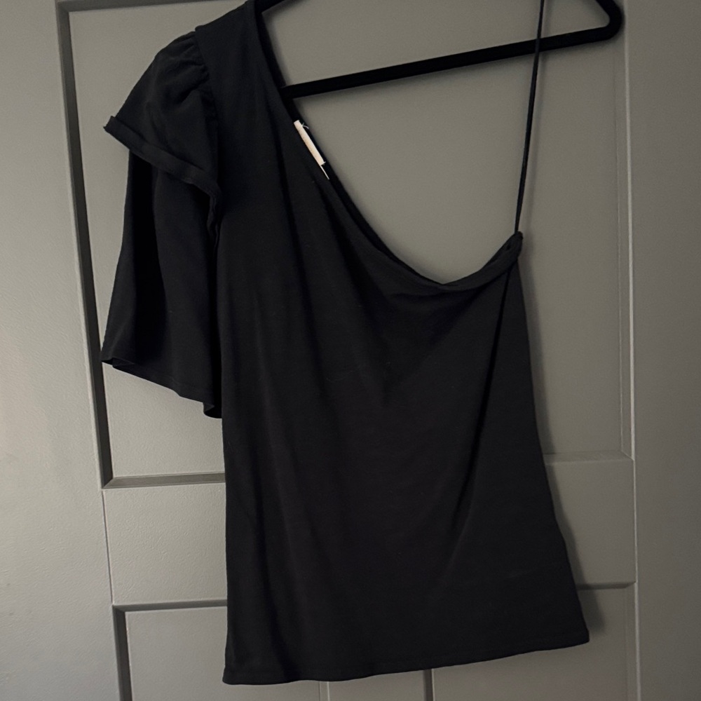 Nation LTD Black Asymmetrical Blouse